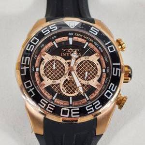 Men's New INVICTA Black/Copper Color Wrist Watch MRSP $1195 Model #28304