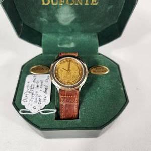 lot 56 image: Womans The School District Of Philadelphia GoldSilver Wrist Watch With Brown Band Great Condition