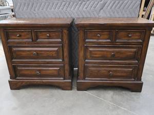 lot 16 image: 2 OVERSIZED NIGHT TABLES