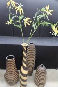 lot 29 image: FOUR MODERN STANDING VASES