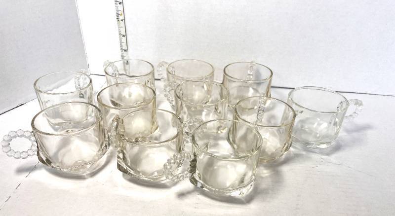 lot 65 image: Set of Candlewick Orchard Crystal Punch Cups