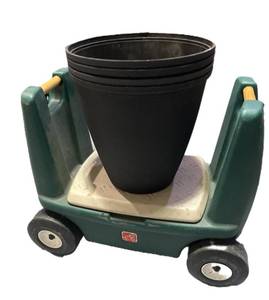 lot 7 image: Garden Wagon and Two Pots