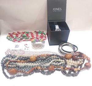 lot 37 image: Lot of Misc. Vintage Jewelry and Jones New York Watch