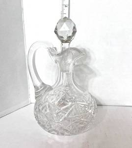 lot 92 image: American Brilliant Cut Glass Cruet