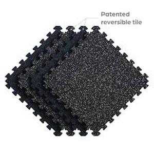 lot 4 image: Lot of Norsk Duraflex HD Rubber-Tec Reversible Interlocking Rubber Gym Tiles Customer Returns See Pictures
