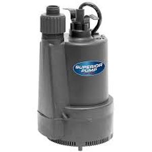 lot 15 image: Lot of Superior Pump 14 HP Submersible Thermoplastic Utility Pump   Customer Returns See Pictures