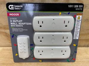 lot 65 image: Commercial Electric Wireless Indoor Remote Control ACDC Adapter