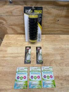 lot 89 image: Lot of Fishing Accessories and Bug Repellent Wipes