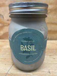 lot 123 image: Self-watering Herb Kit Basil Hydroponic Planter Modern Sprout