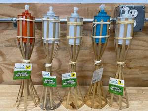 lot 105 image: Lot of 5 - Bamboo Table Torch 0515255.70