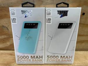 lot 56 image: Lot of 2 - Portable Charger 500 MAH Power Bank TRENDZONE