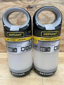 lot 55 image: Defiant Lot of 2-  300 Lumens Handy Lanterns in Grey