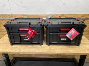 lot 44 image: Lot of 2 - Husky Buildout 22 2 Drawer Tool Box (Retails for $99.98 each)
