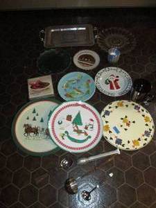 lot 235 image: Vintage glass and metal serving pie...