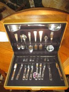 lot 251 image: Nakens wooden tarnish proof Silver...