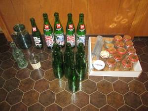 lot 260 image: Misc lot of vintage soda bottles, l...