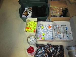 lot 92 image: Large lot of golf balls and Tees...