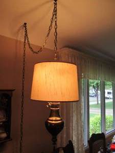 lot 96 image: Vintage hanging lamp...