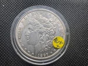 lot 27 image: 1897 P High Grade Morgan Dollar AU or Better, Very Flashy Fields