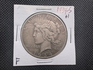 lot 29 image: 1934 S Key Date Peace Dollar