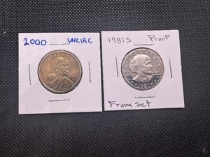 lot 30 image: 1981S Proof and 2000 Bu Dollars Both Near Perfect