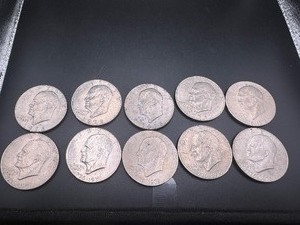 lot 37 image: (10) Circulated Eisenhower Dollars