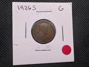 lot 39 image: 1926 S Lincoln Penny