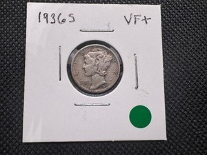 lot 41 image: 1936 S Mercury Dime