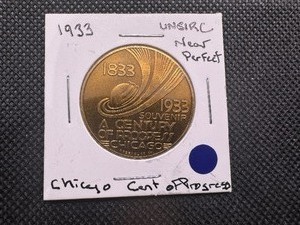 lot 42 image: 1933 Chicago Century of Progress Medal Uncirculated