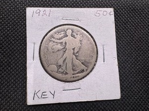 lot 45 image: 1921 Key Date Walking Liberty Half