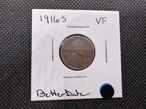 lot 95 image: 1916 S Better Date Lincoln Penny