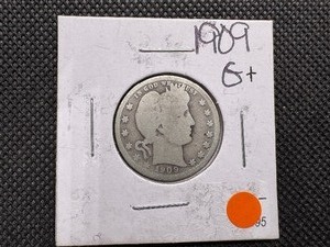 lot 98 image: 1909 Barber Quarter