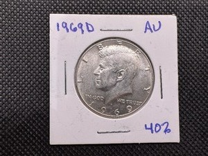 lot 99 image: 1969 D High Grade Kennedy Half Au or Better