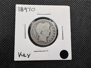 lot 74 image: 1897 O Key Date Barber Quarter