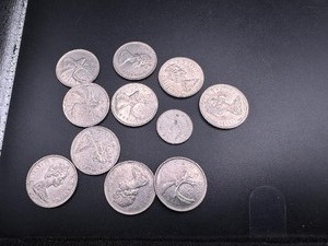 lot 76 image: 2.60 FV 1968 50% Silver Canadian (11 coins)