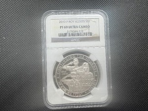 lot 81 image: 2010 PF69 Ultra Cameo Boy Scout Dollar