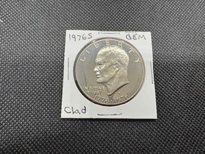 lot 88 image: 1976 Very High Grade Clad Ike Dollar. Flawless, One of the Nicest Ive Seen