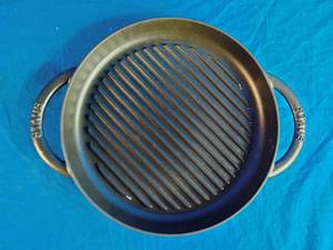 Staub # 26 Cast Iron 10 inch Pure Grill - Turquoise