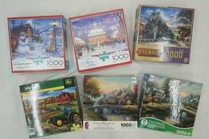 lot 201 image: Puzzle Lot (6ct) 1000pc