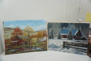 lot 221 image: Cabin Puzzle Lot (2ct) already put together