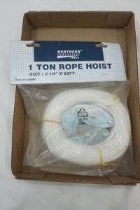 lot 285 image: 1 Ton Rope Hoist Northern Industrial Tools (NEW)