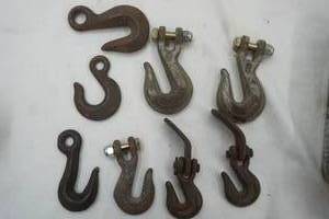 lot 286 image: Lot of Heavy Duty Forged Steel Hooks