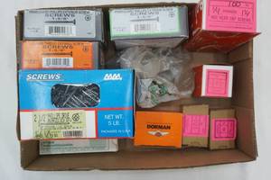 lot 327 image: Hardware Lot screws, nuts, staples, bolts