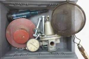 lot 329 image: Organizer Bins, Gauge, hardware