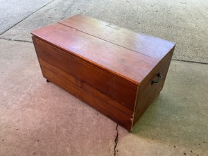 lot 76 image: Large Wood Storage Trunk