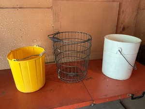lot 86 image: Large Wire Gathering Backet with Two Plastic Buckets