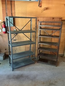 lot 93 image: Two Metal Storage Shelves