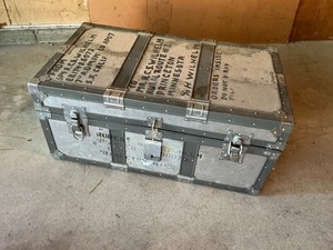 lot 96 image: Service Member Aluminum Trunk