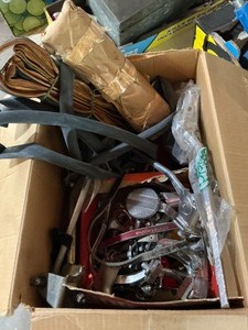 lot 109 image: Garage Workbench Box Lot #7 - Bicycle Parts