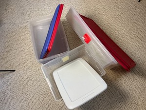 lot 258 image: Plastic Storage Tub Lot